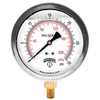 PFH Hydraulic Stainless Steel Liquid Filled Pressure Gauge
